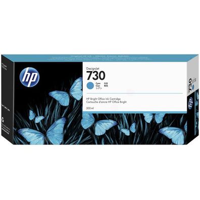 Original HP 730 / P2V68A Tinte cyan