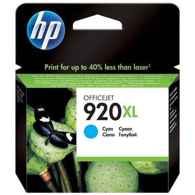 Original HP 920XL / CD972AE Tinte cyan