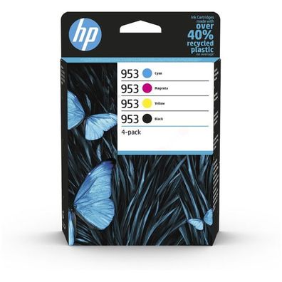 Original HP 953 / 6ZC69AE Tinten Sparset schwarz, cyan, magenta, gelb (4 Stück)