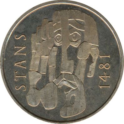 Schweiz 5 Franken 1981 500 Jahre Vertrag von Stans*