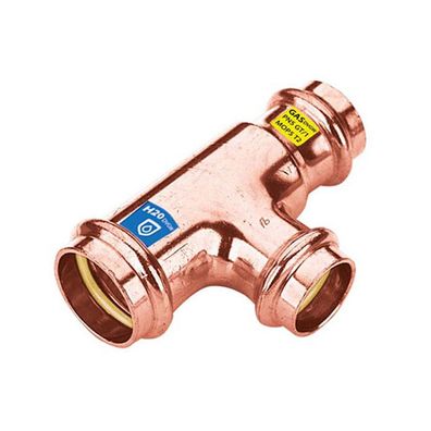 5 Stück Frabo Gas - Wasser Kombifitting Pressfitting V Kontur T-Stück red 28x15x28