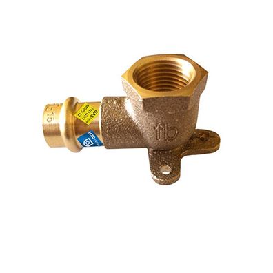 10 Stück Frabo Gas - Wasser Kombifitting Press V Kontur Wandscheibe 90° Rp 3/4x22