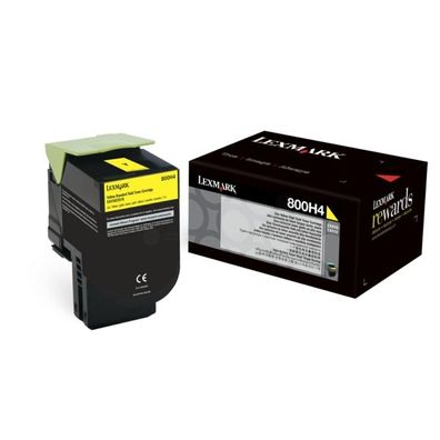 Original Lexmark 800H4 / 80C0H40 Toner gelb