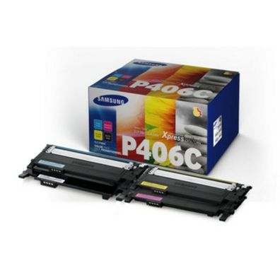 Original Samsung CLT-P406C / SU375A Toner Sparset schwarz, cyan, magenta, gelb (4 Stü