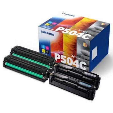 Original Samsung CLT-P504C / SU400A Toner Sparset schwarz, cyan, magenta, gelb (4 Stü