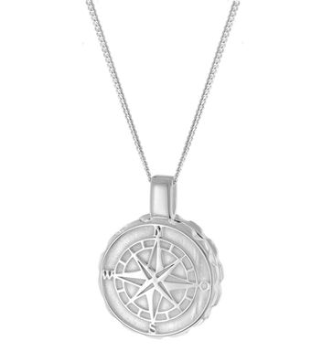 trendor Schmuck Herren-Halskette mit Medaillon 925 Silber 28390