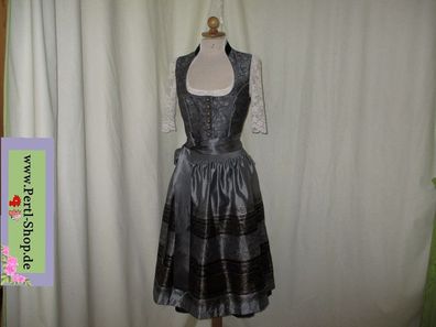 Dirndl mit Schürze, Gr. 38, Grau, Kragen, Festlich, Country Line