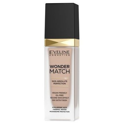 Eveline Cosmetics Wonder Match Make-up Foundation, Luxus-Foundation, Farbton 35