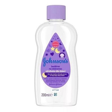 Johnson & Johnson Baby Nachtpflegeoel, 200 ml - Sanfte Beruhigungsformel fuer Baby