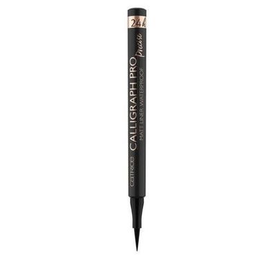 Catrice Calligraph Pro Präziser Matte Eyeliner Wasserfest 24Std, Intensives Schw