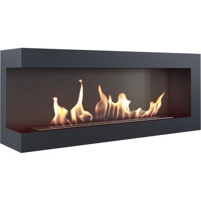Wandkamin Bioethanol Eckkaminl DELTA links 120 cm TÜV