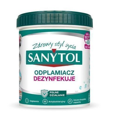Sanytol Hygienisches Fleckenpulver fuer Weisse & Bunte Waesche, 450 g