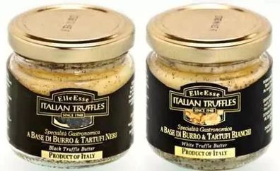 Trüffel Trüffelbutter 1 x weiße & 1 x schwarze Trüffel Butter 2 x 80g Italien !