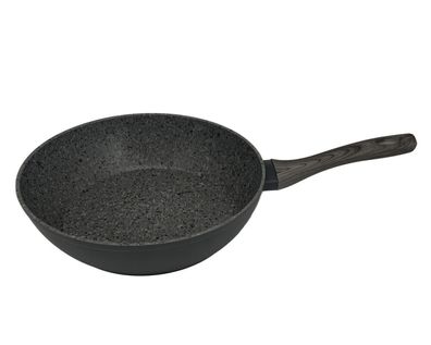 Schmorpfanne ø28 cm aus Aluminiumlegierung ideal für alle Herdarten in Schwarz