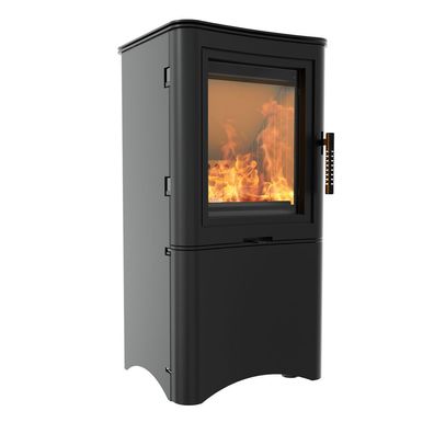 Kaminofen aus Stahl KRATKI K5 Ø 150 7 kW regal für holz mit Tür