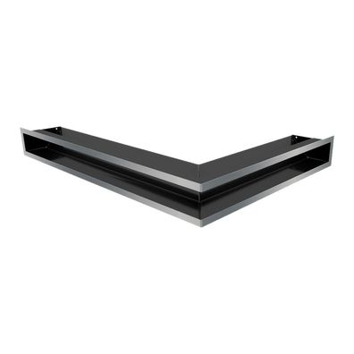 Eck-Lüftungsgitter LUFT links 76,6x54,7x9 Edelstahl