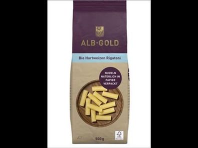 ALB-GOLD ALB-GOLD Bio Hartweizen Rigatoni (Papier) 500g