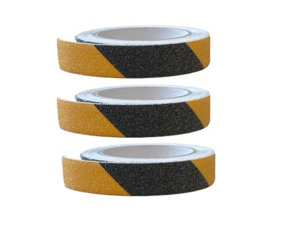 Klebeband Antirutschband Gripband 25mmx5m Antirutschstreifen schwarz-gelb 3 St