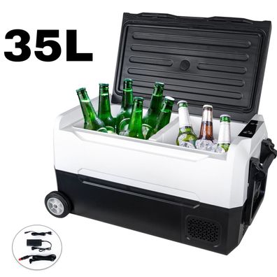 35L Kompressor Kühlbox Autokühlschrank Gefrierbox 12V 230V Camping Tragbarer