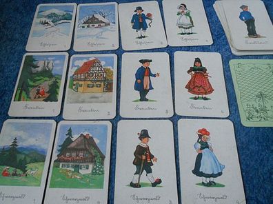 Kartenspiel / Quartettspiel -Trachten und Länder