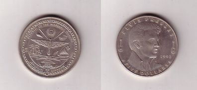 5 Dollar Nickel Münze Marshall Inseln 60. Geburtstag Elvis Presley 1993 (106960)
