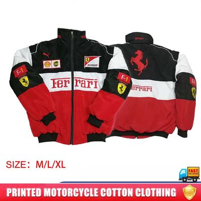 Adults Ferrari Racing Jacket Vintage Style F1 Ferrari Jacket Mens Coats Nue