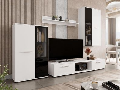 Wohnwand Salsa Wohnzimmer-Set Anbauwand Modern Kollektion Wohnzimmer M24