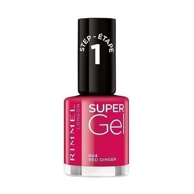 Rimmel Super Gel Nagellack 024 Rot-Ingwer, 12ml - Langhaltender Glanz fuer Perfek