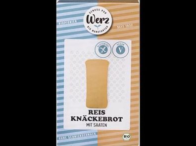 Naturkornmühle Werz 3x Reis Knäckebrot mit Saaten, glutenfrei 150g