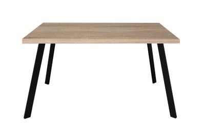 Esstisch rechteckig Ediva 1 140 x 90 x 75 Esszimmertisch Schwarz/Eiche