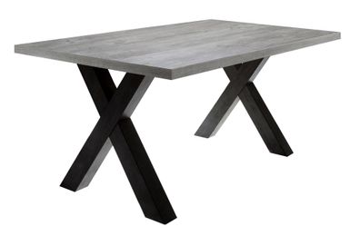 Esszimmertisch Eike 8 140 x 90 x 75 Esstisch Schwarzstahl/Beton 1344