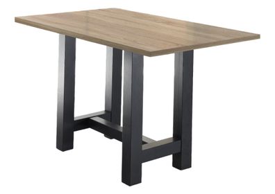 Bartisch Essa 2 120 x 70 x 105 Stehtisch Schwarzstahl/Eiche Sägerau