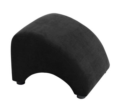 Hocker Kajsa 52x37x54 Fußhocker Bezug Veloursstoff schwarz
