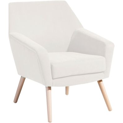 Sessel Kachka Bezug Veloursstoff Buche natur / creme 2107