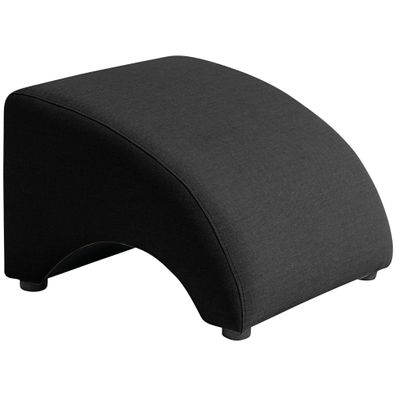 Hocker Kajsa 52x37x54 Fußhocker Bezug Flachgewebe Leinenoptik schwarz