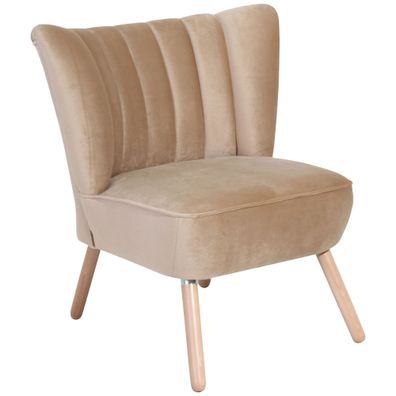 Sessel Kadisha Bezug Samtvelours Buche natur / sand 2110