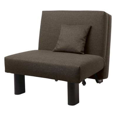Faltsessel Kalomira Bezug Flachgewebe Metall schwarz / braun 2148