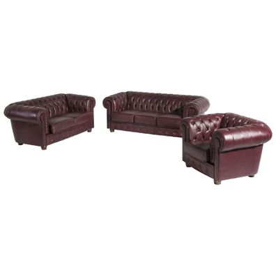Sofa 3-Sitzer / Sofa 2-Sitzer / Sessel Kalea Bezug Wischleder Buche
