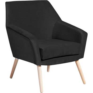 Sessel Kachka Bezug Samtvelour Buche natur / schwarz 2105