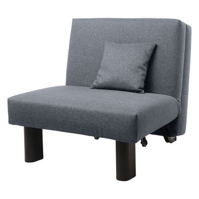 Faltsessel Kalomira Bezug Flachgewebe Metall schwarz / denim 2149