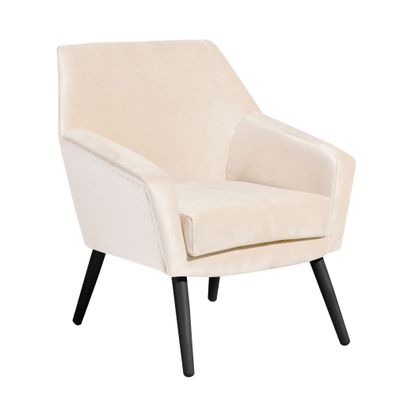 Sessel Kachka Bezug Samtvelour Buche schwarz / creme 2105