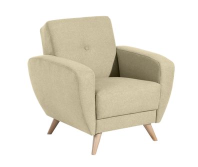 Sessel Karen Bezug Samtvelours (mit Clean-Abo Ausrüstung) Buche natur