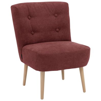 Sessel Kamle Bezug Flachgewebe Buche natur / rot 2164