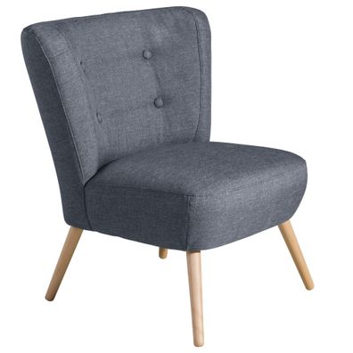 Sessel Kassi Bezug Flachgewebe Buche natur / denim 2234