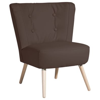Sessel Kassi Bezug Kunstleder Buche natur / braun 2239