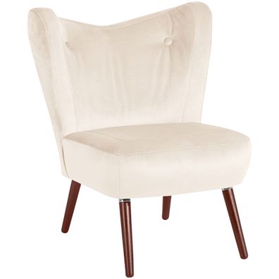 Sessel Kathy Bezug Samtvelours Buche nussbaum dunkel / creme 2262