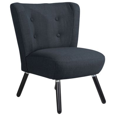 Sessel Kassi Bezug Flachgewebe Buche schwarz / anthrazit 2237