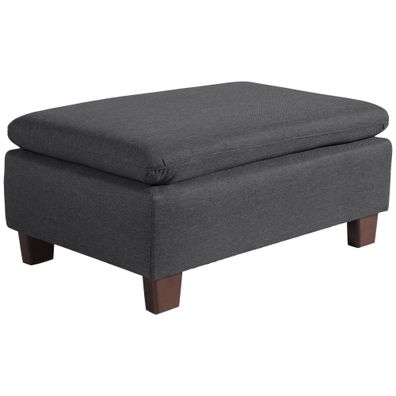 Fußbank Katti 90x43x60 Hocker Bezug Flachgewebe nussbaum/graphit