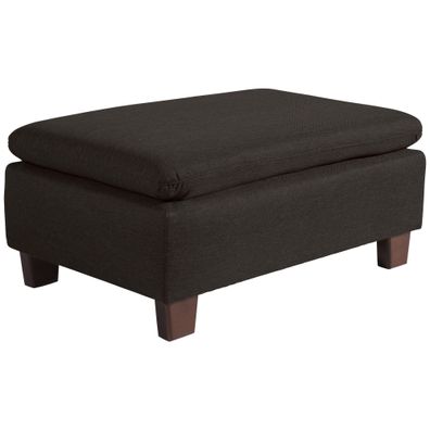 Fußbank Katti 90x43x60 Hocker Bezug Flachgewebe nussbaum/schoko