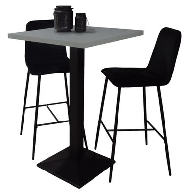 Tresentisch Elene 70x70x106 schwarz matt/aqua matt lack 1465